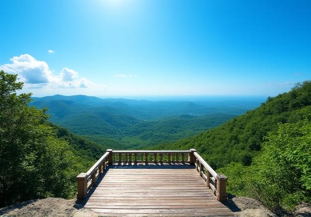 Panoramic view of the park from a high ridge